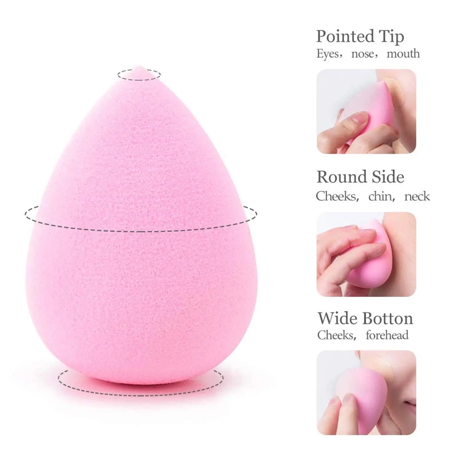 8 Pcs Makeup Sponges Set Blender Beauty Foundation Blending Sponge, Flawless for Liquid, Cream and Powder for Dry/Wet Use ﻿