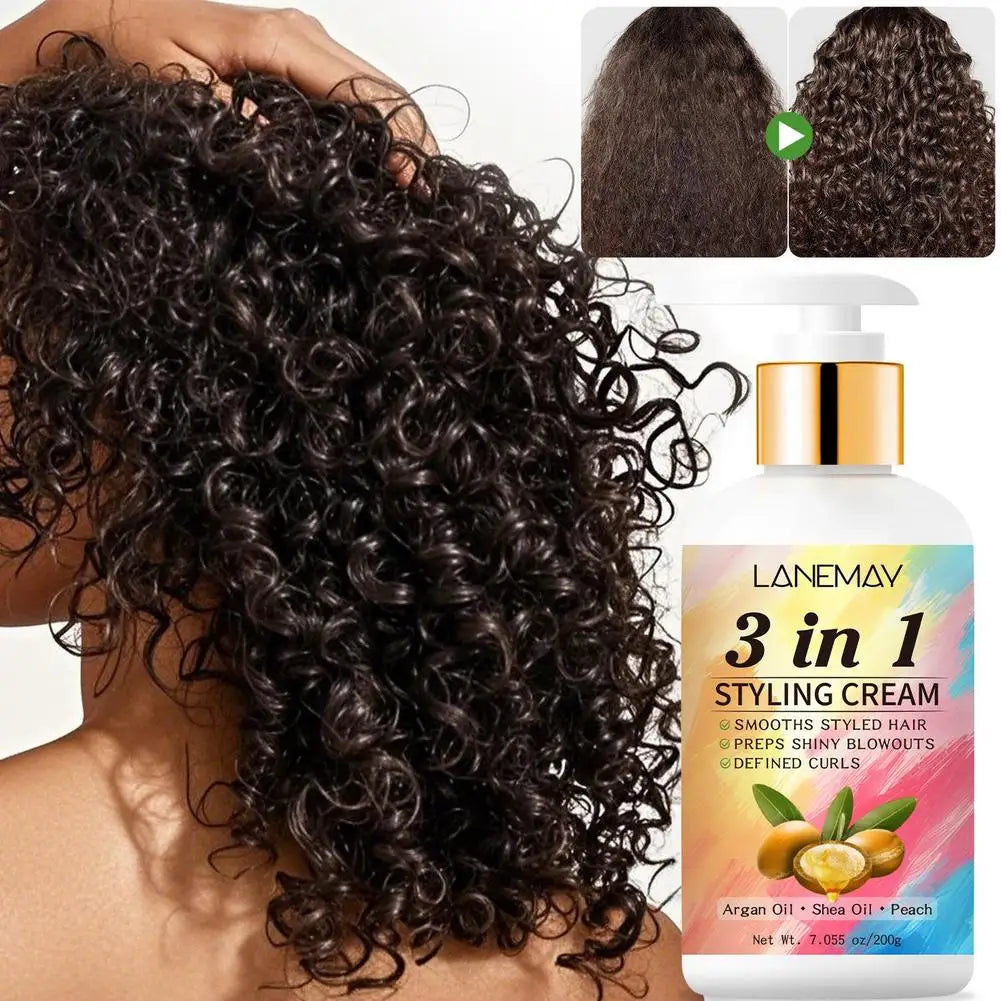 Curl Defining Cream Moisturizing Anti-Frizz Long-lasting Hair Styling Lotion Repair Damaged Hair Quality Smooth Hair Care
