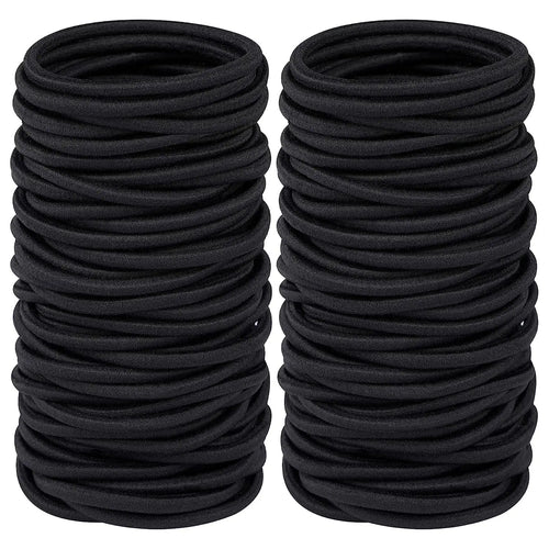 10/30/50pcs 4MM Black Ponytail Holder Elastic Hair Bands Scrunchies For Women Men Girl Lady Hairband Leagues Headband Accessory
