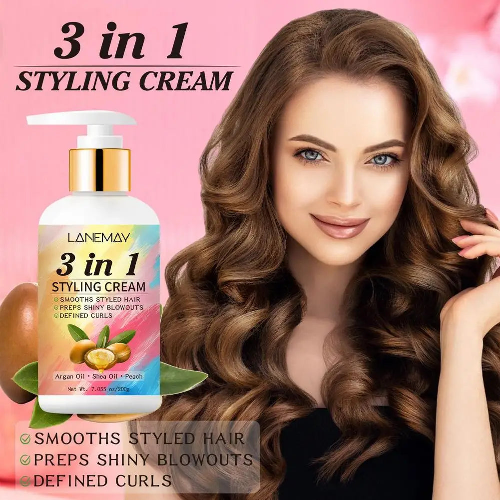 Curl Defining Cream Moisturizing Anti-Frizz Long-lasting Hair Styling Lotion Repair Damaged Hair Quality Smooth Hair Care