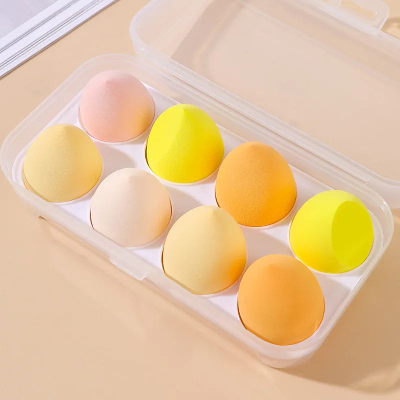 8 Pcs Makeup Sponges Set Blender Beauty Foundation Blending Sponge, Flawless for Liquid, Cream and Powder for Dry/Wet Use ﻿